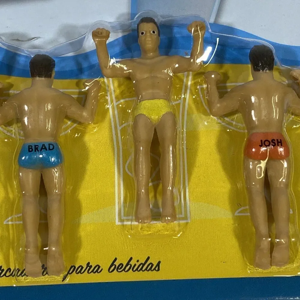 Drinking Buddies Cocktail Wine Glass Drink Markers‎ 6 pcs Hot Men Fun Gag Gift